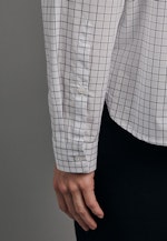 Regular fit Hemdbluse Karo in Weiß |  Seidensticker Onlineshop
