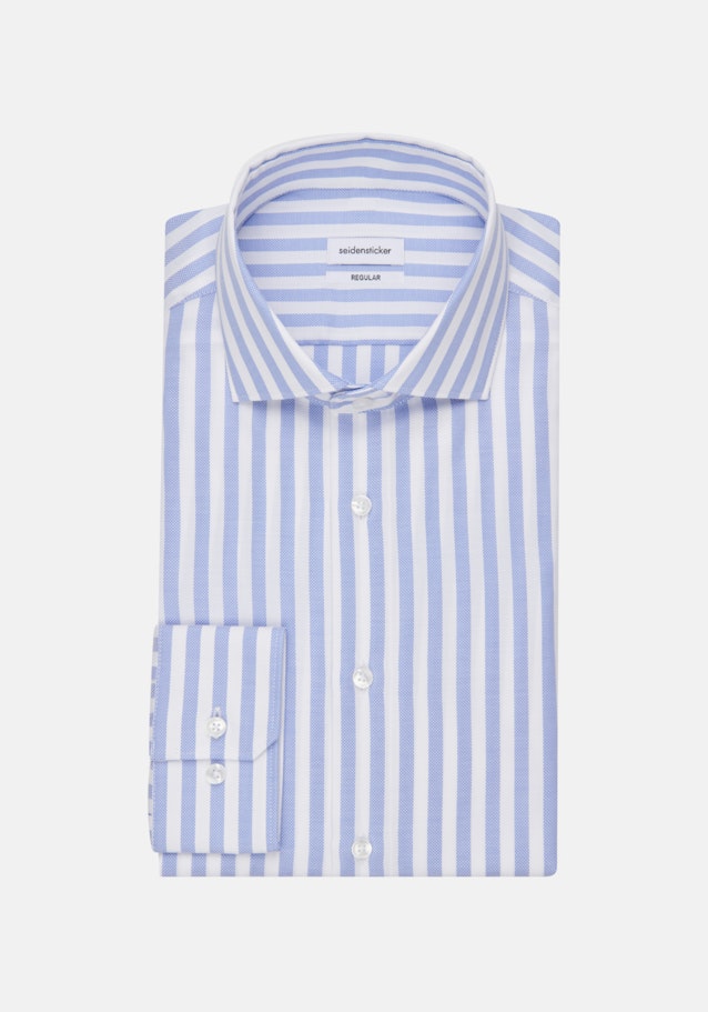 Chemise Business Regular Structuré Col Kent in Bleu Clair |  Seidensticker Onlineshop