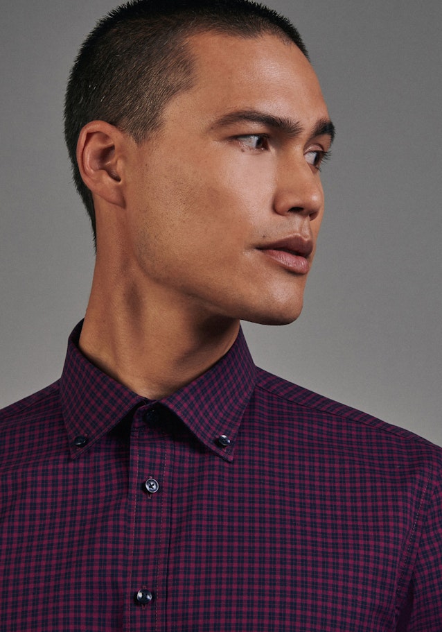 Non-iron Poplin Business Shirt in Slim with Button-Down-Collar in Pink |  Seidensticker Onlineshop