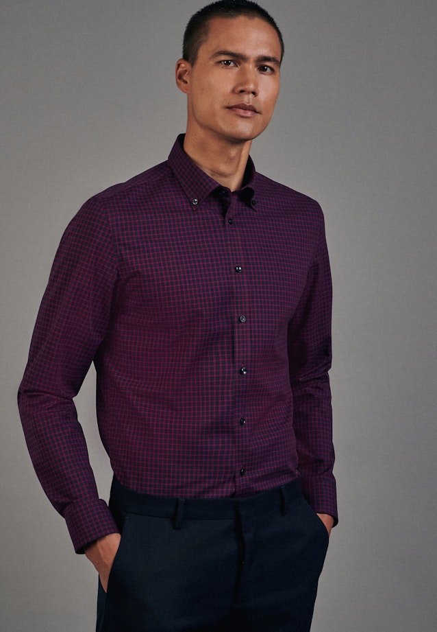 Slim Business Hemd Karo in Rosa/Pink |  Seidensticker Onlineshop