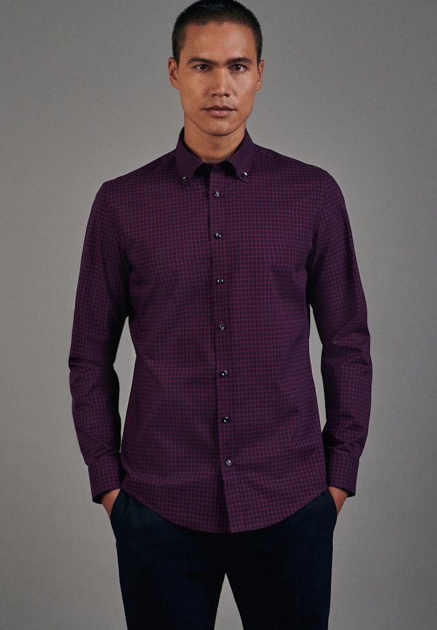 Slim Business Hemd Karo in Rosa/Pink |  Seidensticker Onlineshop