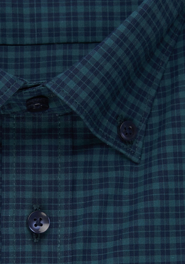 Non-iron Popeline Business overhemd in Slim with Button-Down-Kraag in Groen |  Seidensticker Onlineshop