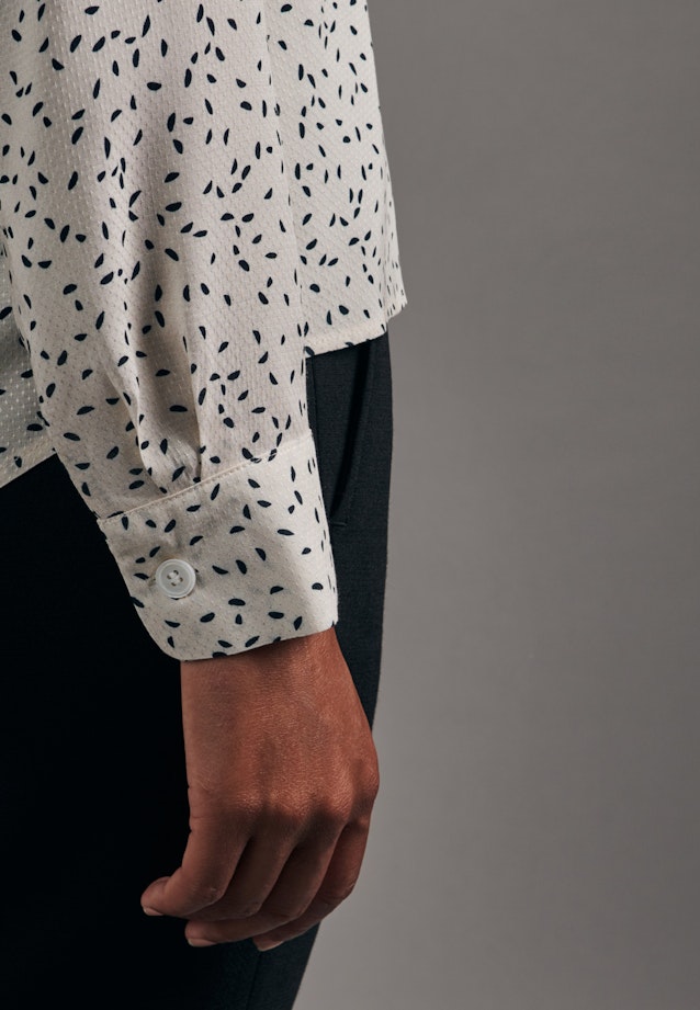 Lapel Collar Blouse Print in Ecru |  Seidensticker Onlineshop