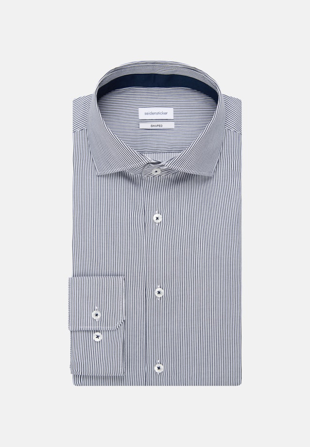 Shaped Business Hemd Streifen in Dunkelblau |  Seidensticker Onlineshop