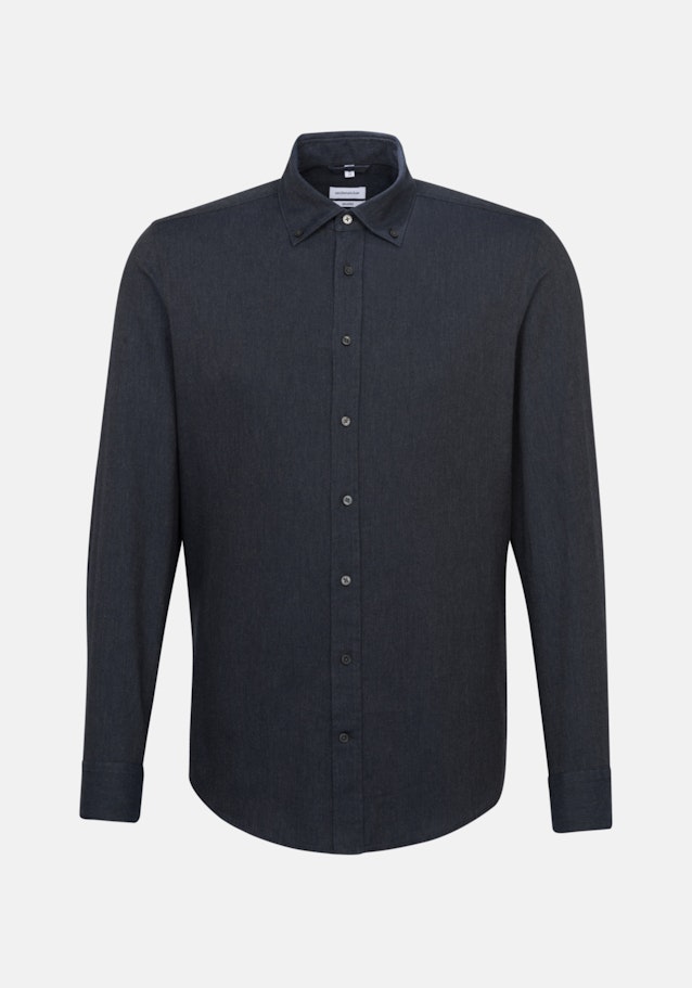 Panama Business Hemd in Shaped mit Button-Down-Kragen in Grau |  Seidensticker Onlineshop