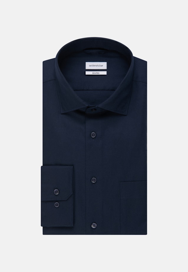 Shaped Business Hemd Uni in Dunkelblau |  Seidensticker Onlineshop
