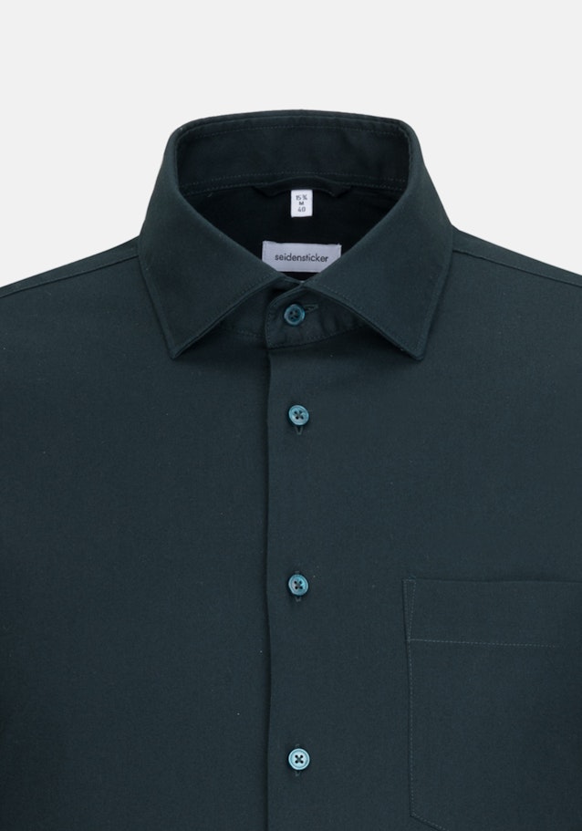 Bügelleichtes Twill Business Hemd in Shaped mit Kentkragen in Grün |  Seidensticker Onlineshop