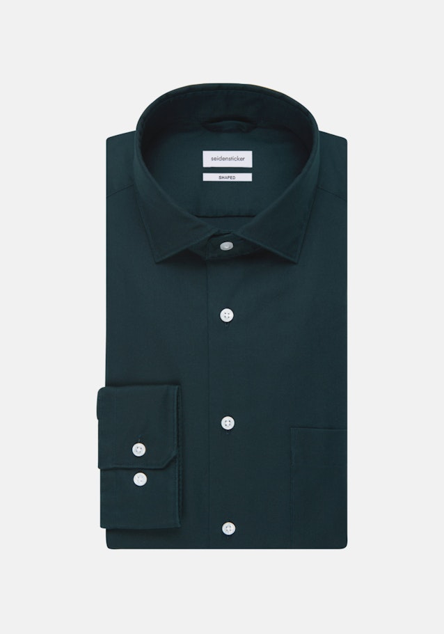 Easy-iron Twill Business Shirt in Shaped with Kent-Collar in Green |  Seidensticker Onlineshop