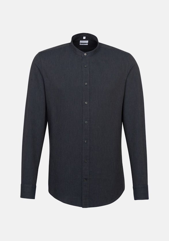 Business Shirt in Slim with Stand-Up Collar in Grey |  Seidensticker Onlineshop