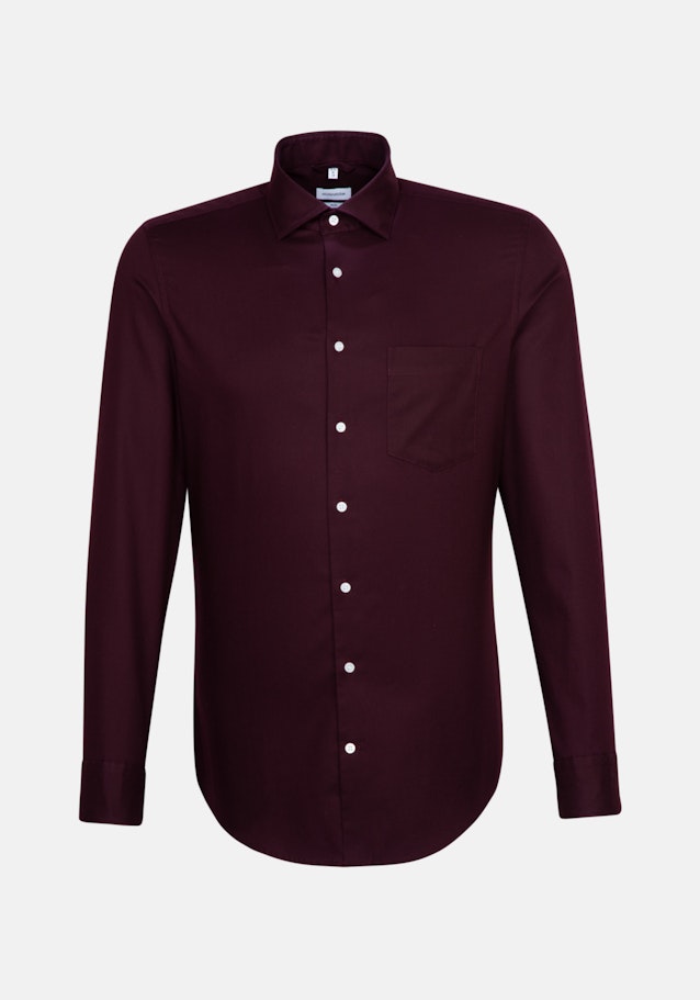 Bügelleichtes Twill Business Hemd in Slim mit Kentkragen in Rot |  Seidensticker Onlineshop