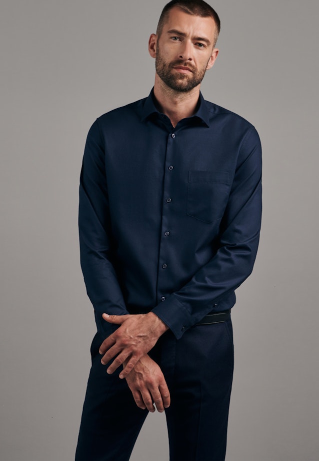 Slim Business Hemd Uni in Dunkelblau |  Seidensticker Onlineshop
