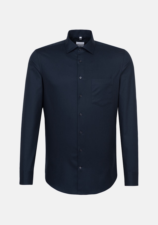 Easy-iron Twill Business overhemd in Slim with Kentkraag in Donkerblauw |  Seidensticker Onlineshop