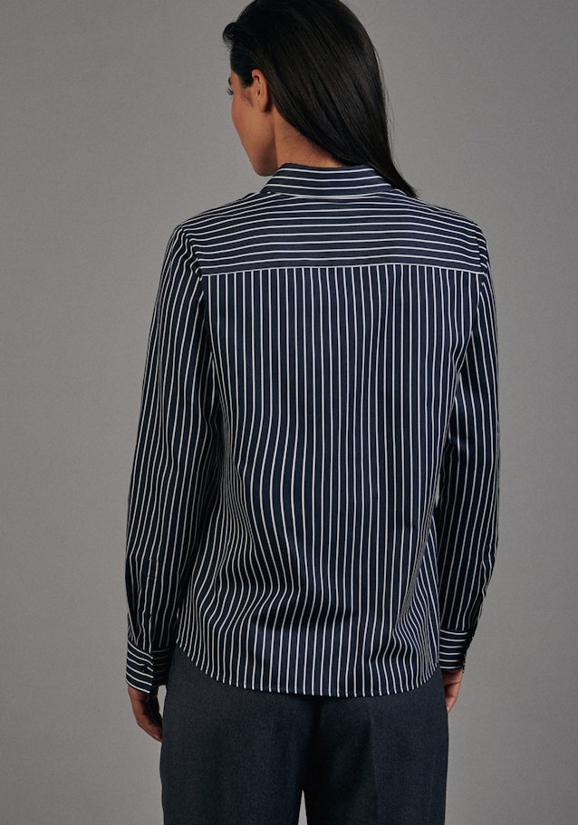Slim fit Hemdbluse Streifen in Dunkelblau | Seidensticker Onlineshop