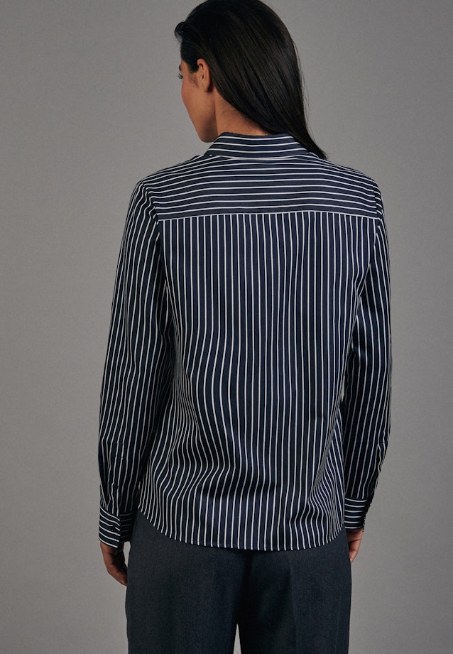 Slim fit Hemdbluse Streifen in Dunkelblau |  Seidensticker Onlineshop