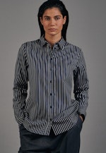 Slim fit Hemdbluse Streifen in Dunkelblau |  Seidensticker Onlineshop