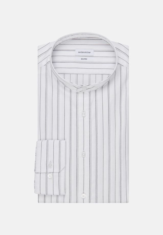 Twill Business Hemd in Shaped mit Stehkragen in Weiß |  Seidensticker Onlineshop