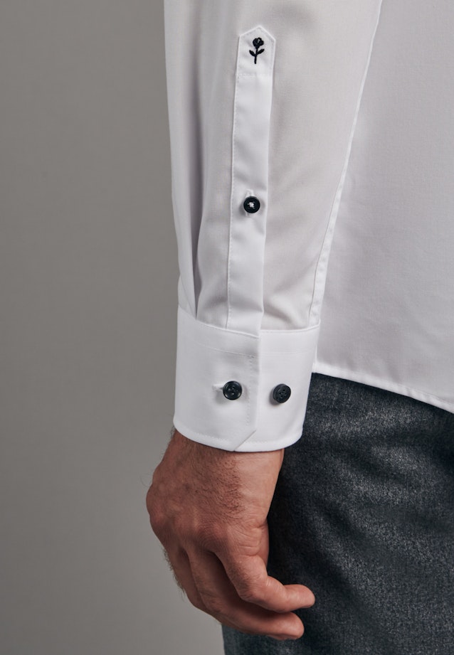 Non-iron Poplin Business Shirt in Comfort with Kent-Collar in White |  Seidensticker Onlineshop