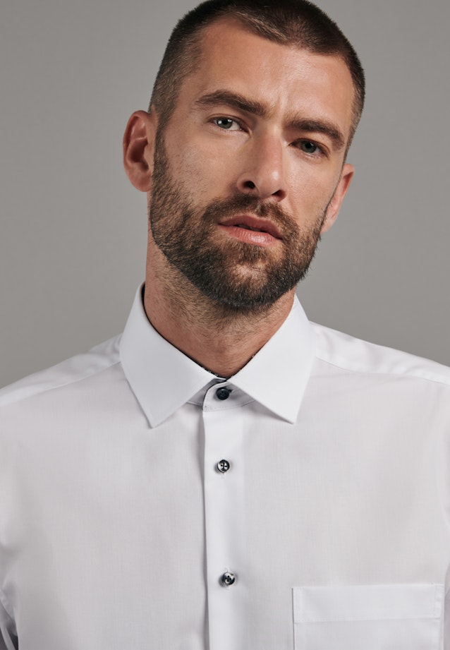 Non-iron Poplin Business Shirt in Comfort with Kent-Collar in White |  Seidensticker Onlineshop