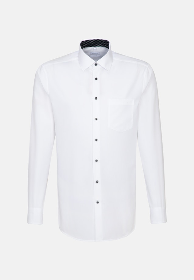 Non-iron Poplin Business Shirt in Comfort with Kent-Collar in White |  Seidensticker Onlineshop