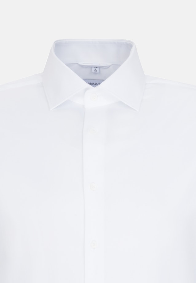 Bügelleichtes Twill Business Hemd in Slim mit Kentkragen in Weiß |  Seidensticker Onlineshop