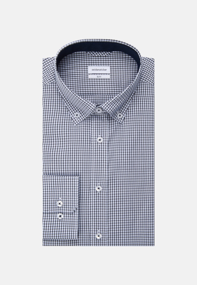Slim Business Hemd Karo in Dunkelblau |  Seidensticker Onlineshop