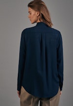 Regular fit Hemdbluse Uni in Dunkelblau |  Seidensticker Onlineshop