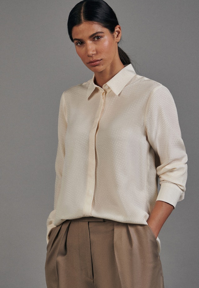Shirt Blouse Uni in Ecru |  Seidensticker Onlineshop