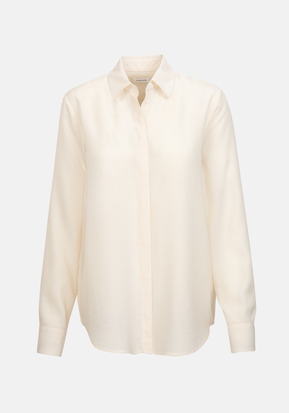 Long sleeve Jacquard Shirt Blouse in Ecru |  Seidensticker Onlineshop
