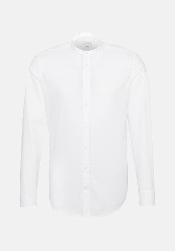 Easy-iron Twill Business overhemd in Regular with Opstaande Kraag in Wit |  Seidensticker Onlineshop