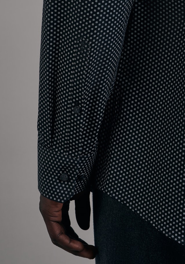 Comfort Chemise Business Imprimé in Noir | Seidensticker Onlineshop
