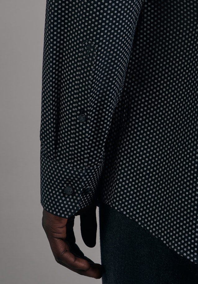 Business Shirt in Comfort with Kent-Collar in Black |  Seidensticker Onlineshop