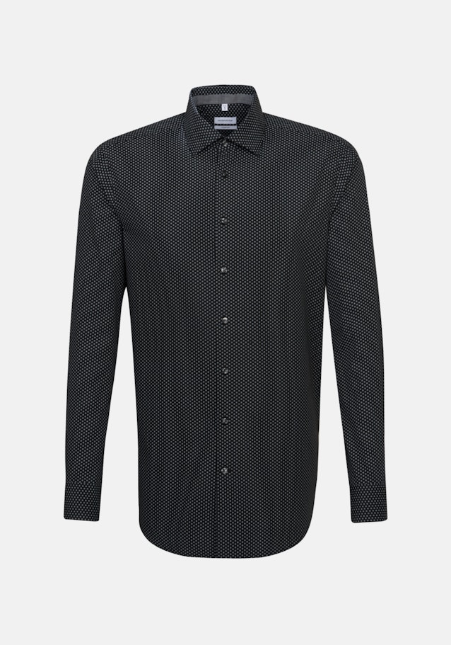 Chemise Business Comfort Popeline Col Kent in Noir |  Seidensticker Onlineshop