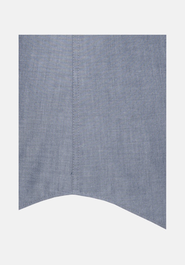 Non-iron Chambray Short sleeve Business Shirt in Slim with Kent-Collar in Dark Blue |  Seidensticker Onlineshop