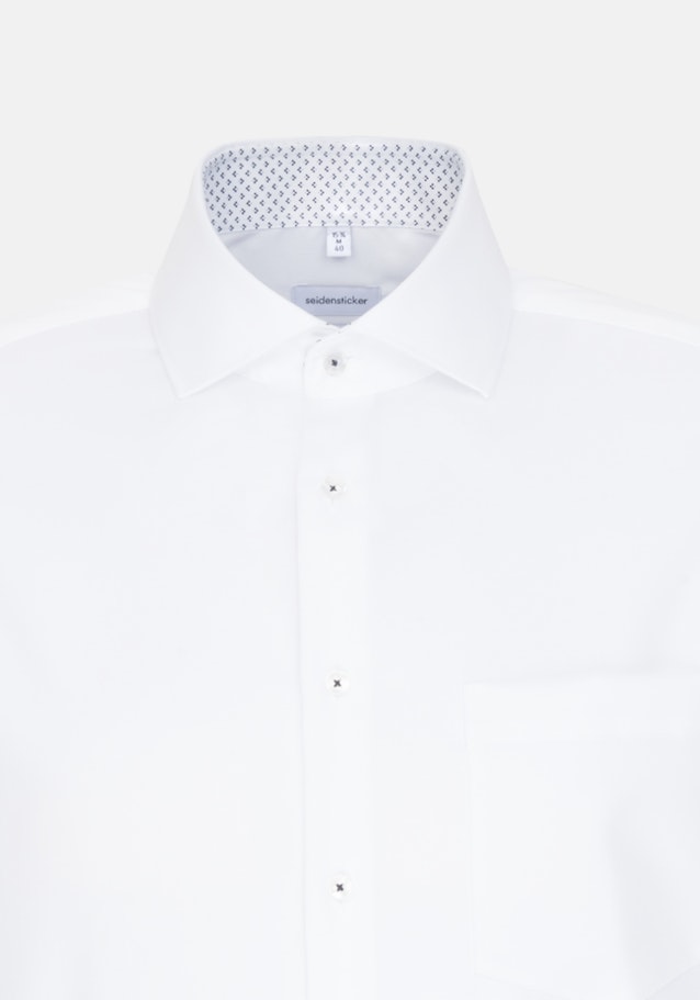 Non-iron Twill Business Shirt in Regular with Kent-Collar and extra long sleeve in White |  Seidensticker Onlineshop