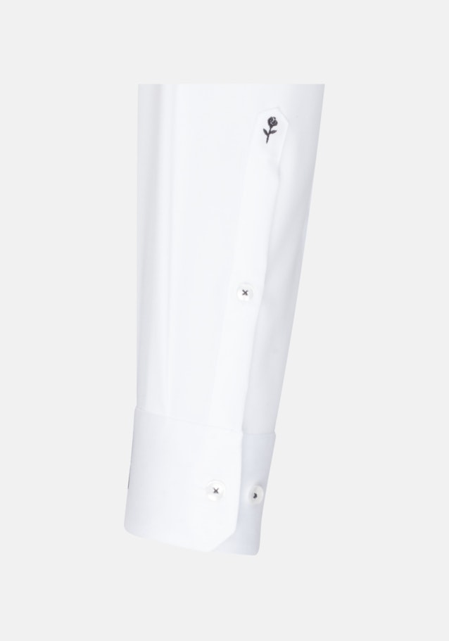 Bügelfreies Twill Business Hemd in Shaped mit Kentkragen und extra langem Arm in Weiß |  Seidensticker Onlineshop