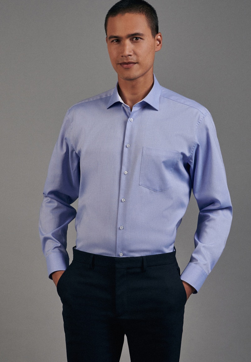Non-iron Oxford Business Shirt in Comfort with Kent-Collar