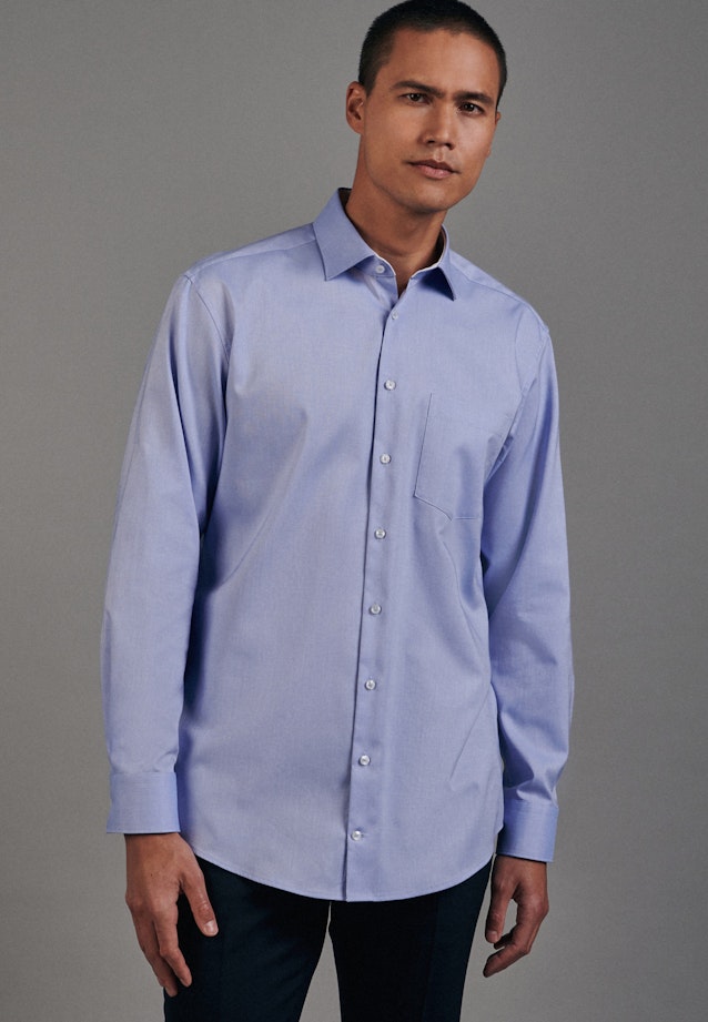 Non-iron Oxford Business Shirt in Comfort with Kent-Collar in Light Blue |  Seidensticker Onlineshop