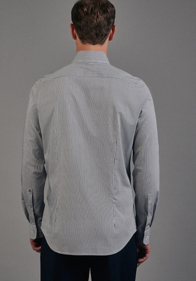 Non-iron Twill Business overhemd in Slim with Kentkraag in Donkerblauw |  Seidensticker Onlineshop