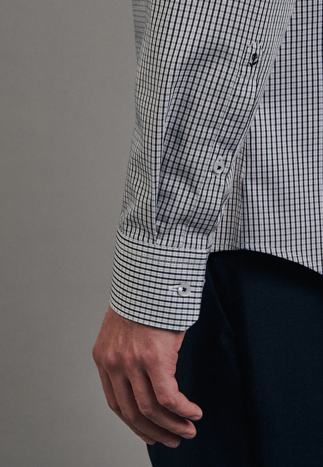Slim Chemise Business Carreaux in Bleu Foncé |  Seidensticker Onlineshop