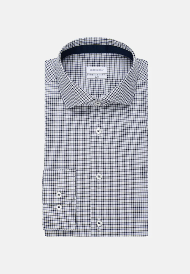 Slim Chemise Business Carreaux in Bleu Foncé |  Seidensticker Onlineshop