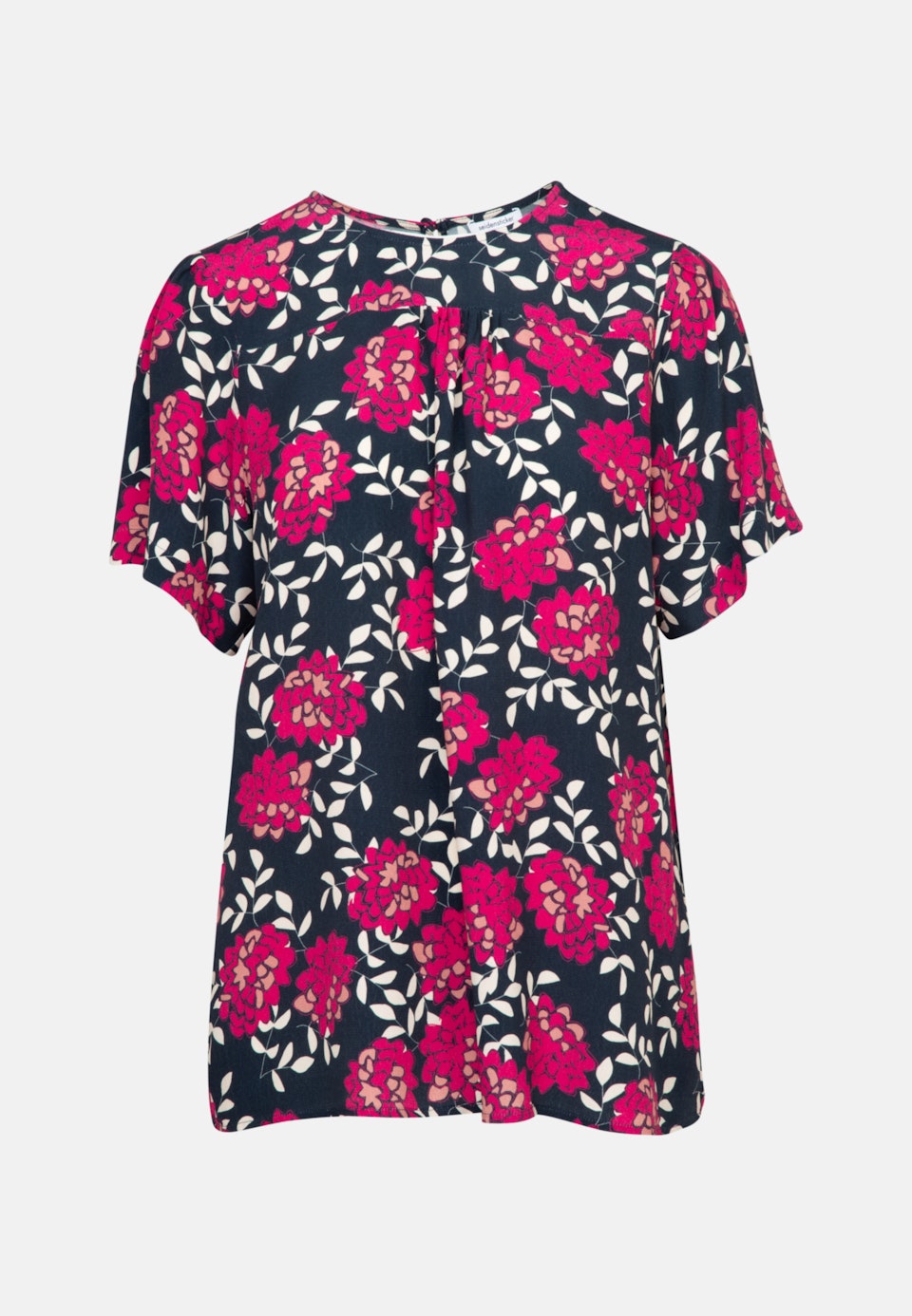 Kurzarm Krepp Shirtbluse in Dunkelblau | Seidensticker Onlineshop