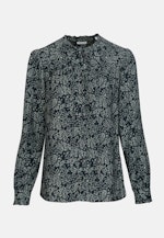 Regular fit Stehkragenbluse Floral in Dunkelblau |  Seidensticker Onlineshop