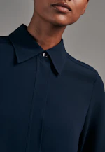 Shirt Blouse Uni in Dark Blue |  Seidensticker Onlineshop