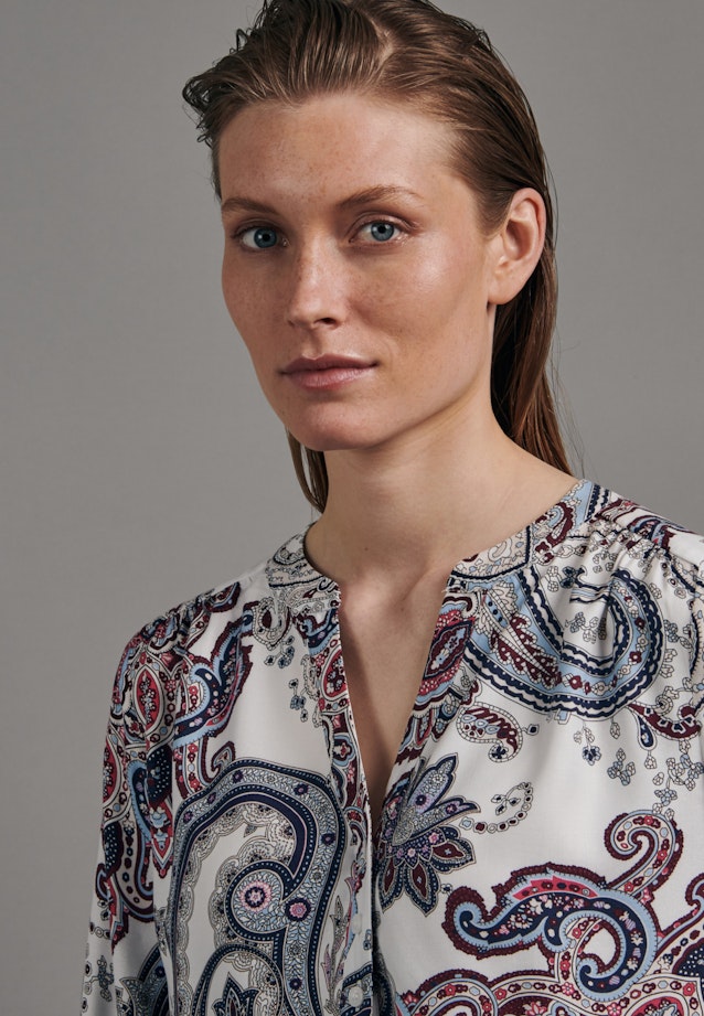 Regular fit Tunika Paisley in Weiß |  Seidensticker Onlineshop