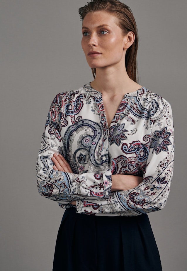 Regular fit Tunika Paisley in Weiß |  Seidensticker Onlineshop