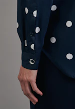 Regular fit Hemdbluse Punkte in Dunkelblau |  Seidensticker Onlineshop