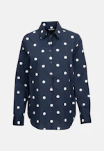 Regular fit Hemdbluse Punkte in Dunkelblau |  Seidensticker Onlineshop