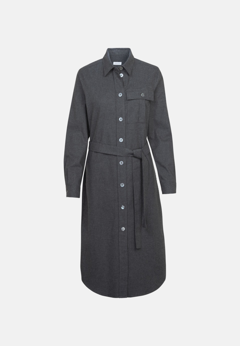 Flanell Midi Kleid in Grau |  Seidensticker Onlineshop