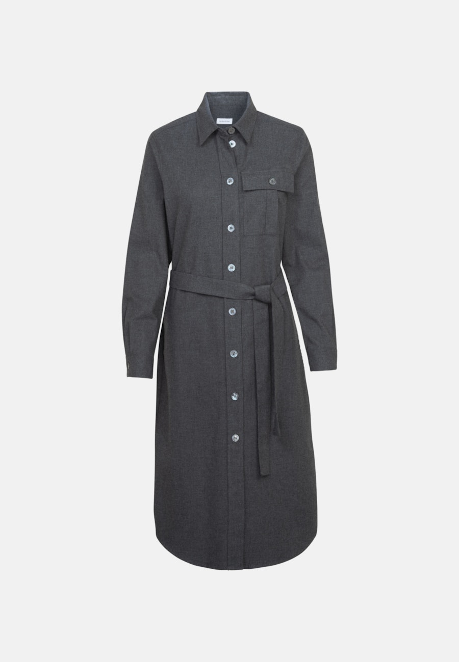 Flanell Midi Kleid in Grau |  Seidensticker Onlineshop