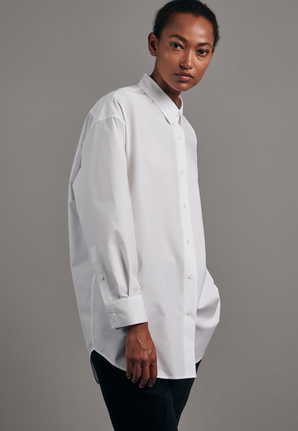 Popeline Longbluse in Weiß | Seidensticker Onlineshop